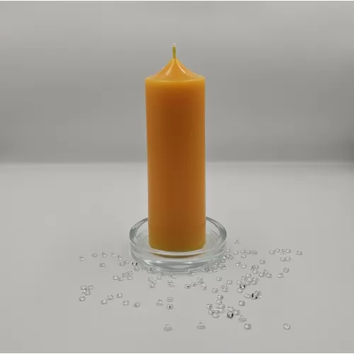 Lumânare handmade parfumată galben auriu 2