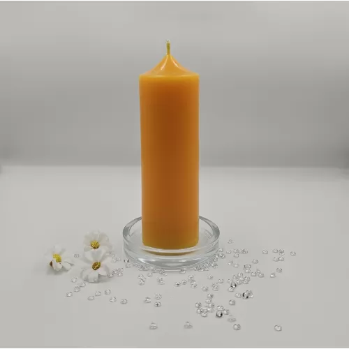 Lumânare handmade parfumată galben auriu