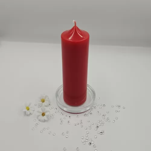 Lumânare handmade parfumată roșie 2