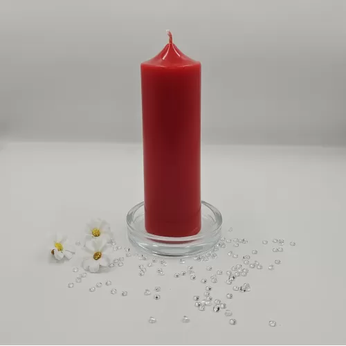 Lumânare handmade parfumată roșie