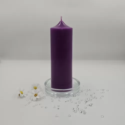 Lumânare handmade parfumată mov 2