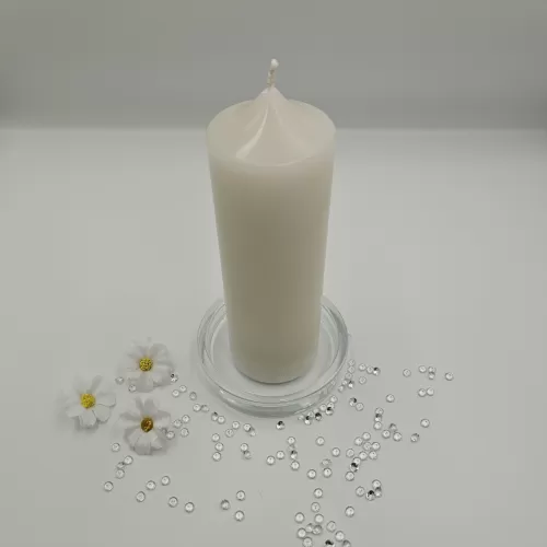 Lumânare handmade parfumata albă 2