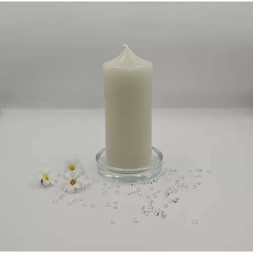 Lumânare handmade parfumată albă