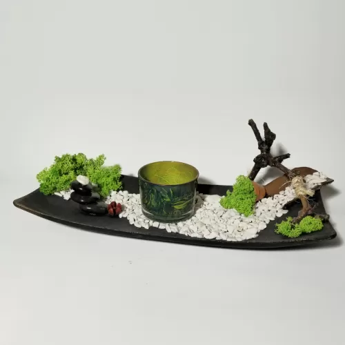 Suport lumânare cu muşchi stabilizaţi tip platou