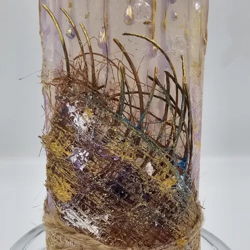 Lumânare handmade parfumată efect picurare 2