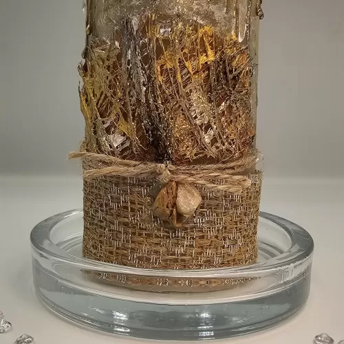 Lumânare handmade parfumată efect picurare 2