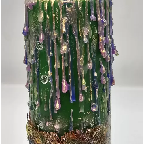 Lumânare handmade parfumată efect picurare 2