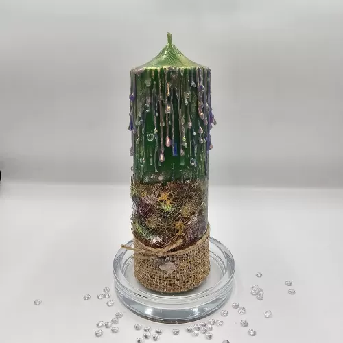 Lumânare handmade parfumată efect picurare