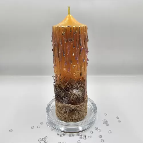 Lumânare handmade parfumată efect picurare