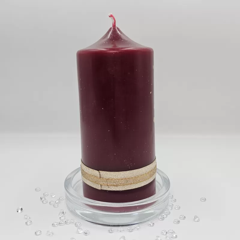 Lumânare Baroc Lux-Life bordeaux