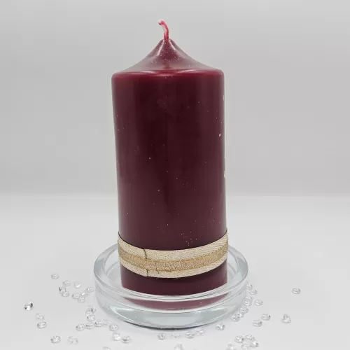 Lumânare Baroc Lux-Life bordeaux