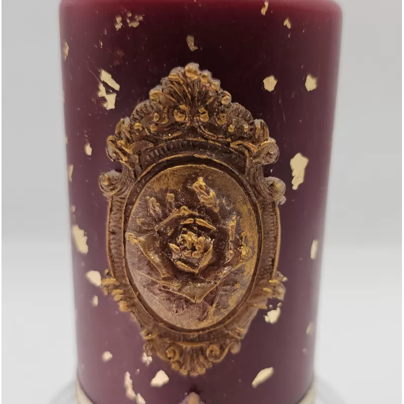 Lumânare Baroc Lux-Life bordeaux