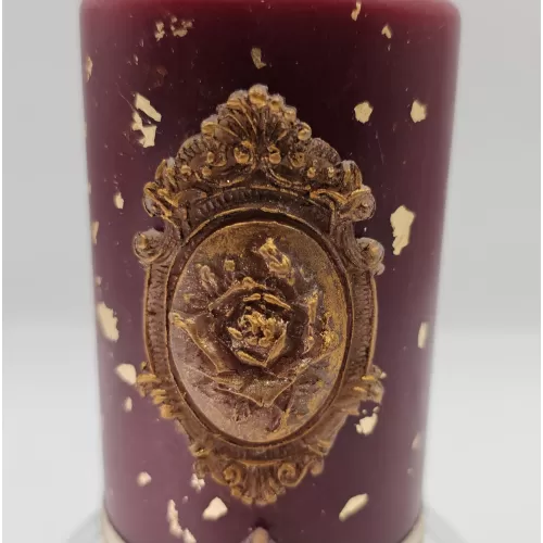 Lumânare Baroc Lux-Life bordeaux