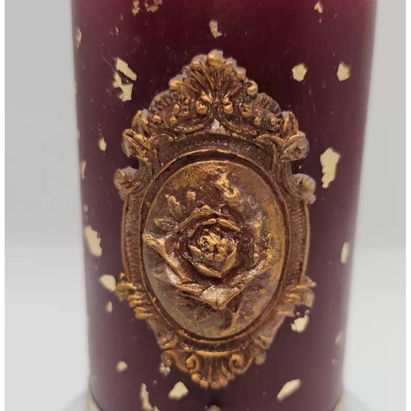 Lumânare Baroc Lux-Life bordeaux