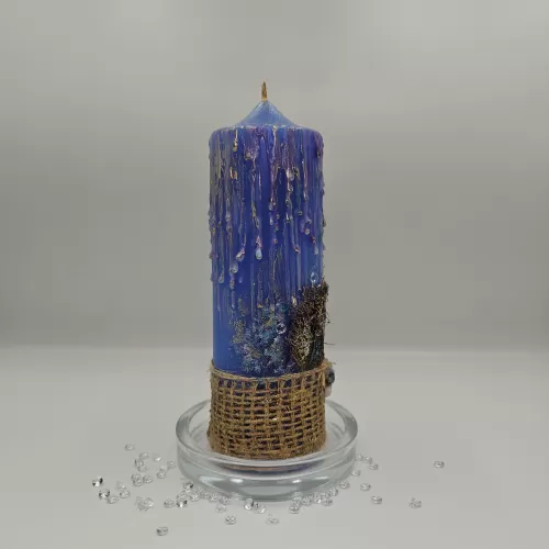 Lumânare handmade parfumată efect picurare 2