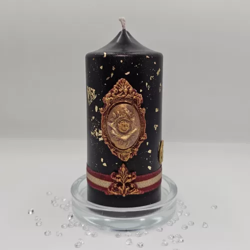 Lumânare Baroc Lux-Life negru