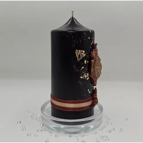 Lumânare Baroc Lux-Life negru 2