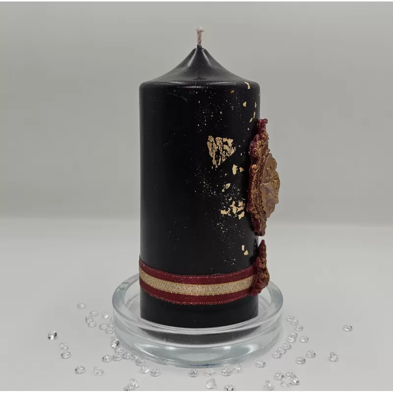 Lumânare Baroc Lux-Life negru