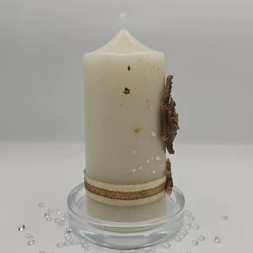 Lumânare Baroc Lux-Life albă 2