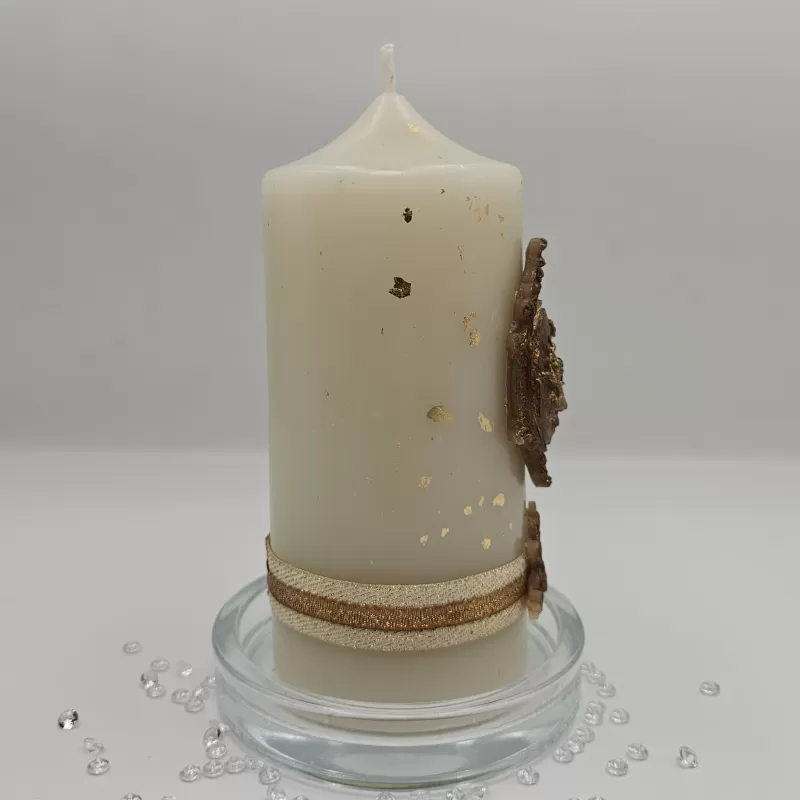 Lumânare Baroc Lux-Life albă