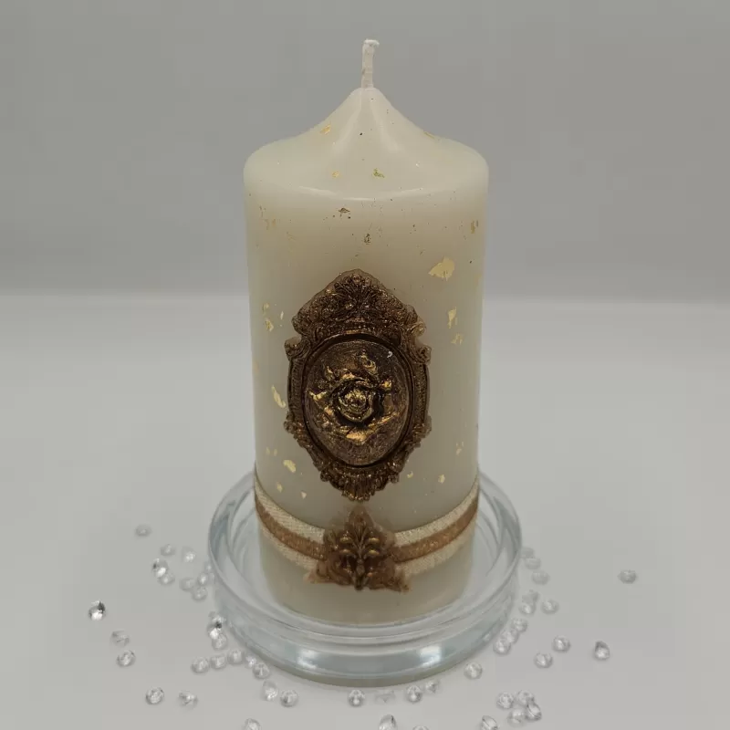 Lumânare Baroc Lux-Life albă