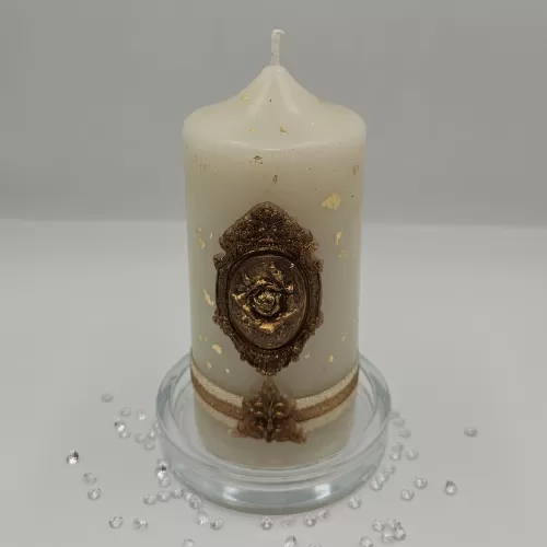 Lumânare Baroc Lux-Life albă