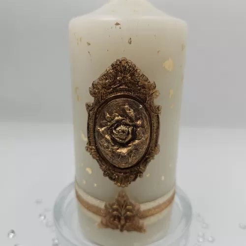 Lumânare Baroc Lux-Life albă