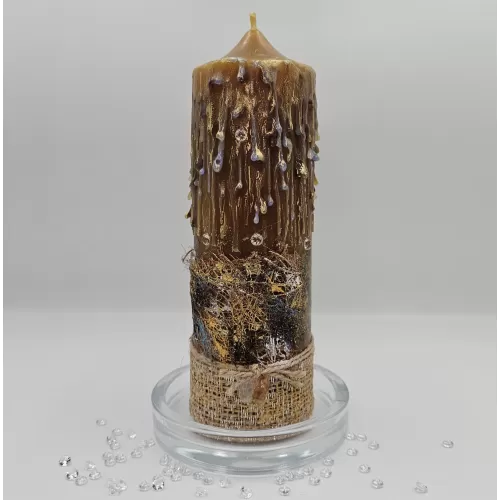 Lumânare handmade parfumată efect picurare