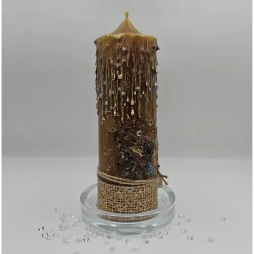 Lumânare handmade parfumată efect picurare 2