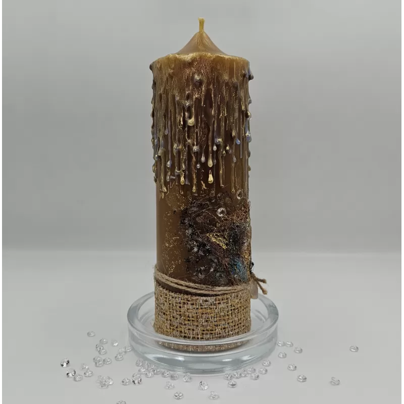 Lumânare handmade parfumată efect picurare