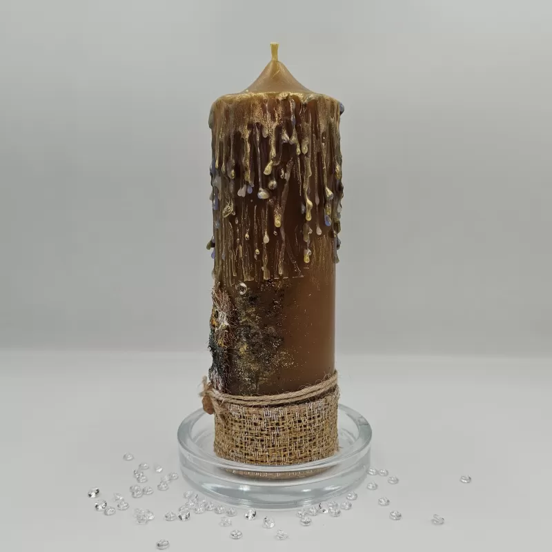 Lumânare handmade parfumată efect picurare