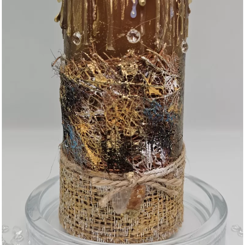 Lumânare handmade parfumată efect picurare