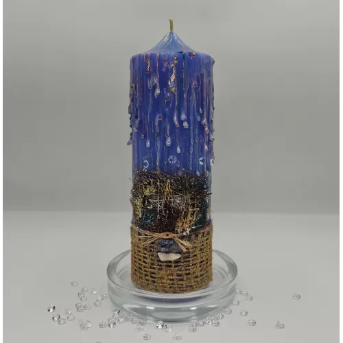 Lumânare handmade parfumată efect picurare