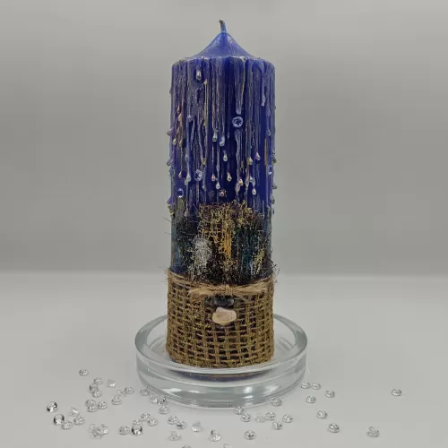 Lumânare handmade parfumată efect picurare