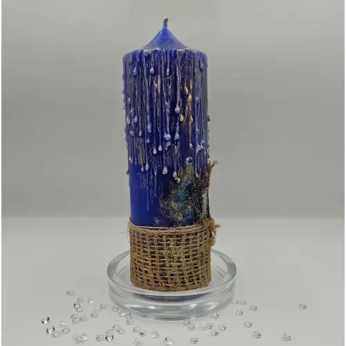 Lumânare handmade parfumată efect picurare 2