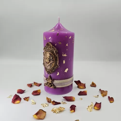Lumânare Baroc Lux-Life violet
