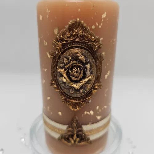 Lumânare Baroc Lux-Life maro deschis