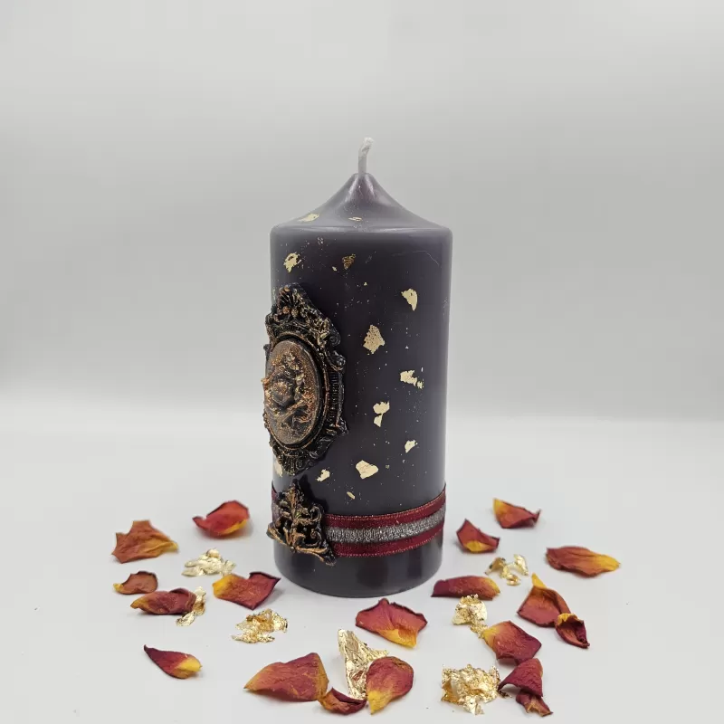 Lumânare Baroc Lux-Life gri