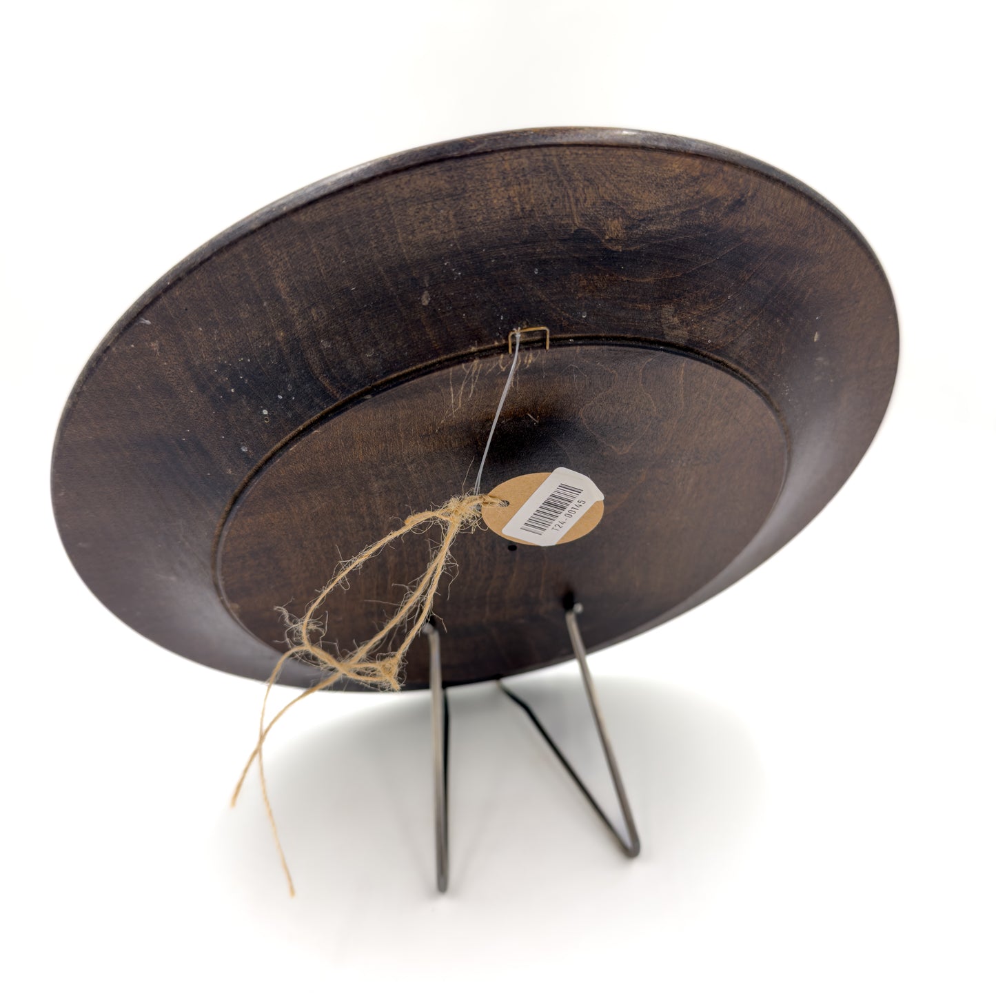 Platou decorativ din lemn pictat manual